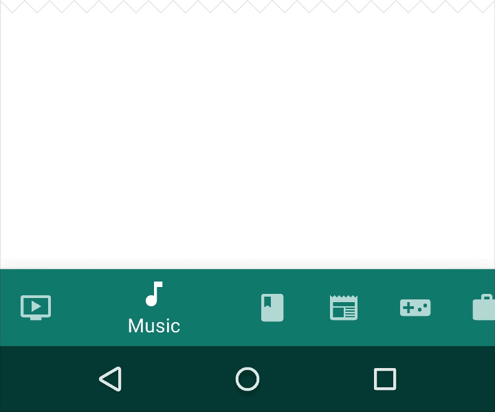 Don't: Avoid scrollable content in the bottom navigation bar.