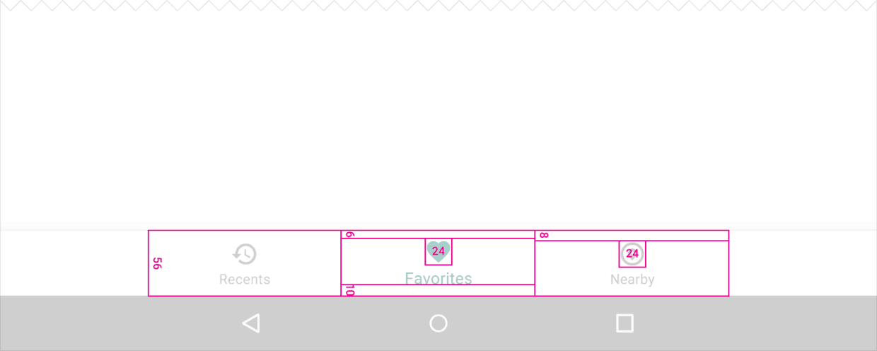 Fixed bottom navigation bar on tablet