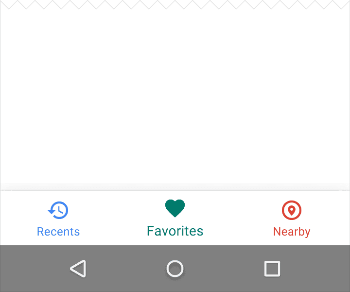 Don't: Avoid using different colored icons and text labels.